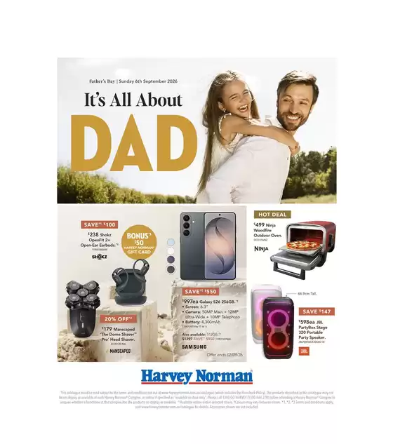Harvey Norman catalogue | Father's Day 2026 | 2026-08-21T00:00:00.000Z - 2026-09-06T00:00:00.000Z