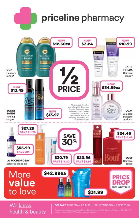 Priceline Pharmacy catalogue in Shellharbour NSW | Priceline Catalogue | 2026-08-27T00:00:00.000Z - 2026-09-09T00:00:00.000Z