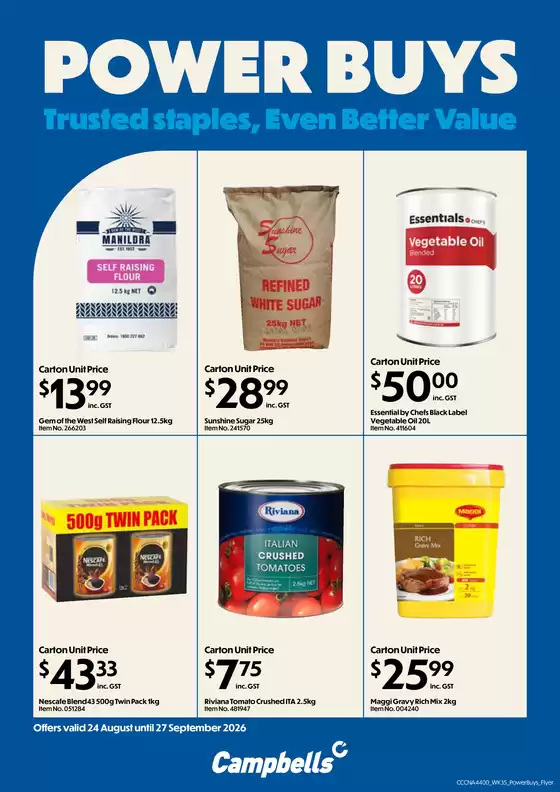 C-Store Distribution catalogue | Power Buys Flyer | 2026-08-24T00:00:00.000Z - 2026-09-27T00:00:00.000Z