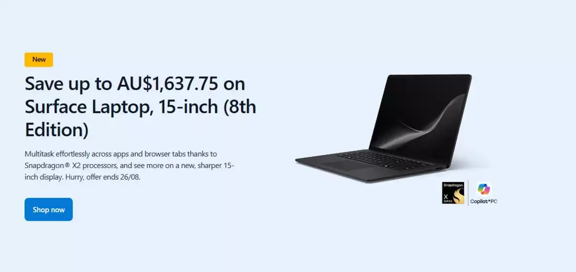 Microsoft catalogue | Laptop Deals | 2026-08-24T00:00:00.000Z - 2026-08-26T00:00:00.000Z