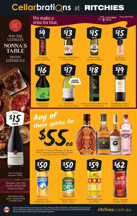 Ritchies catalogue | Cellarbrations Liquor Catalogue | 2026-08-05T00:00:00.000Z - 2026-09-01T00:00:00.000Z