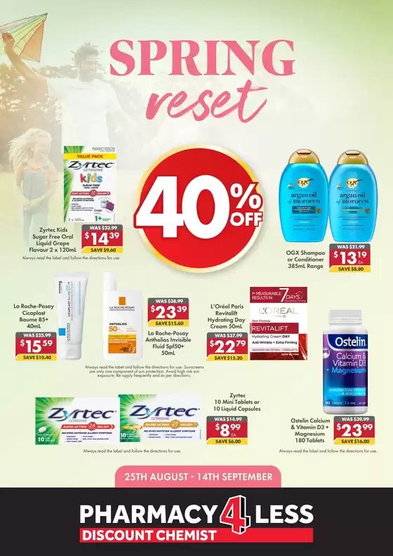 Pharmacy 4 Less catalogue | Spring Reset | 2026-08-25T00:00:00.000Z - 2026-09-14T00:00:00.000Z