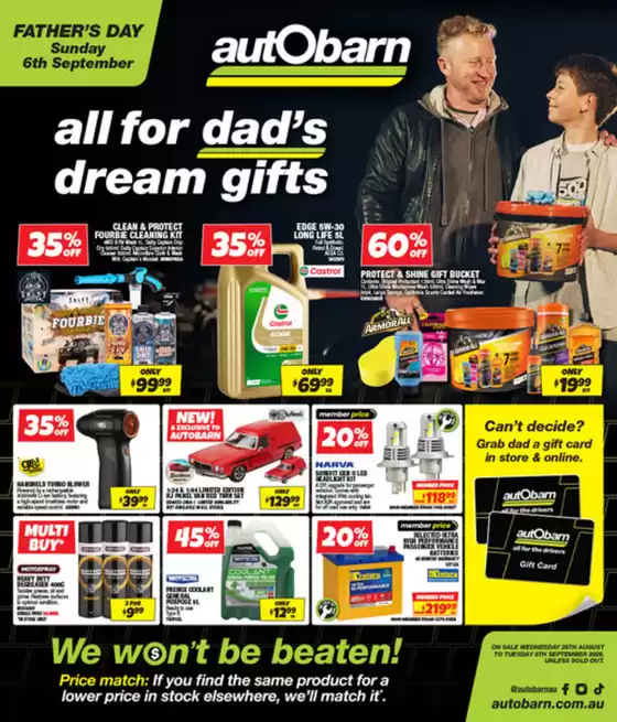 Autobarn catalogue | All For Dad's Dream Gifts | 2026-08-26T00:00:00.000Z - 2026-09-08T00:00:00.000Z