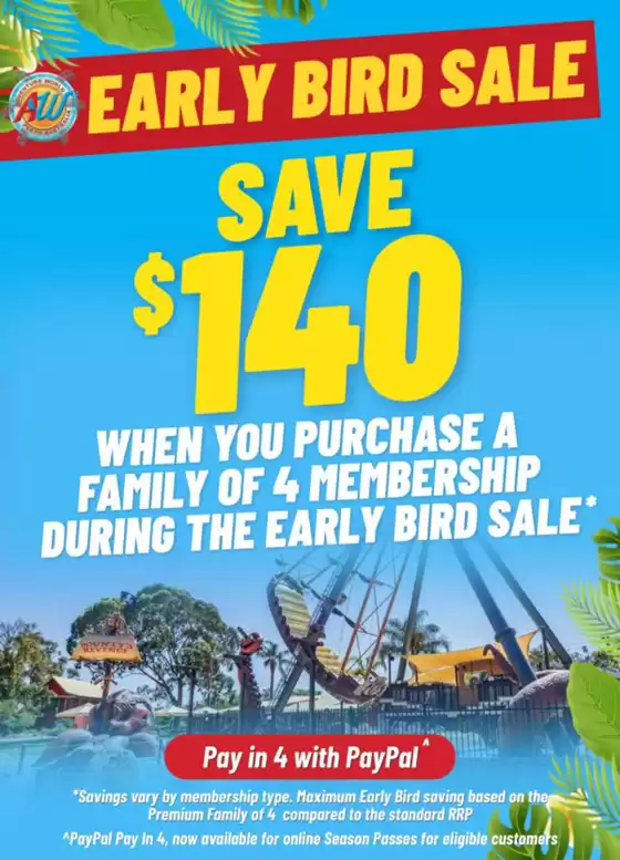 Adventure World catalogue | Early Bird Sale | 2026-08-26T00:00:00.000Z - 2026-10-16T00:00:00.000Z