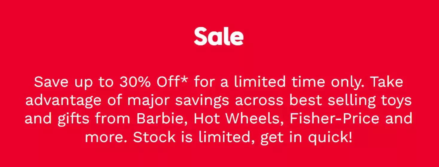 Barbie catalogue | Save Up To 30% | 2026-08-26T00:00:00.000Z - 2026-09-13T00:00:00.000Z