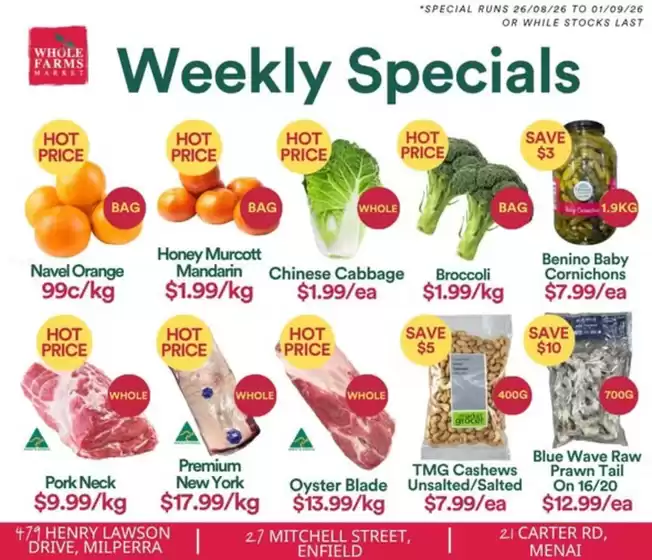 WHOLEFARMS catalogue | Weekly Specials | 2026-08-26T00:00:00.000Z - 2026-09-01T00:00:00.000Z