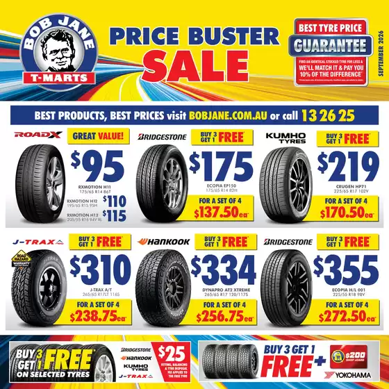 Bob Jane T-Marts catalogue | Price Buster Sale 01/09 | 2026-09-01T00:00:00.000Z - 2026-09-30T00:00:00.000Z