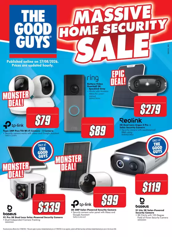 The Good Guys catalogue | Massive Home Security Sale | 2026-08-27T00:00:00.000Z - 2026-09-02T00:00:00.000Z