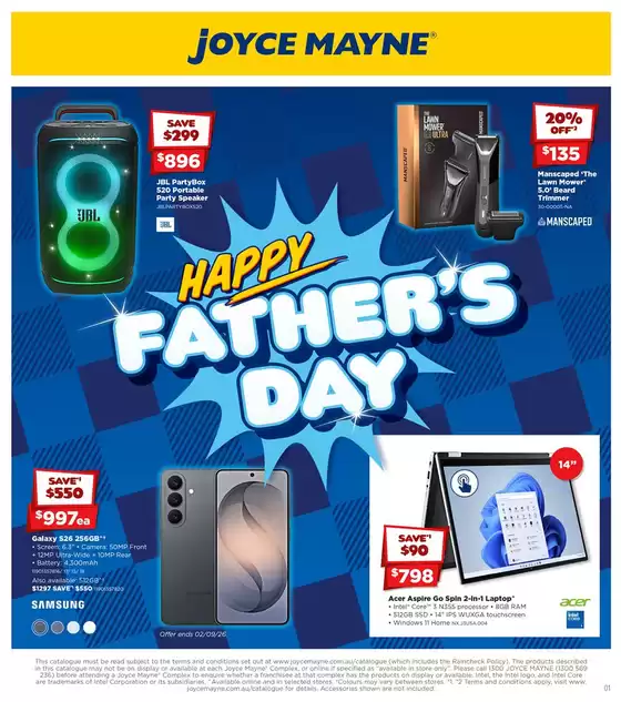 Joyce Mayne catalogue | Joyce Mayne Fathers Day | 2026-08-28T00:00:00.000Z - 2026-09-02T00:00:00.000Z