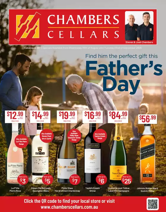 Chambers Cellars catalogue | Find him the perfect gift this Father’s Day | 2026-08-31T00:00:00.000Z - 2026-09-22T00:00:00.000Z