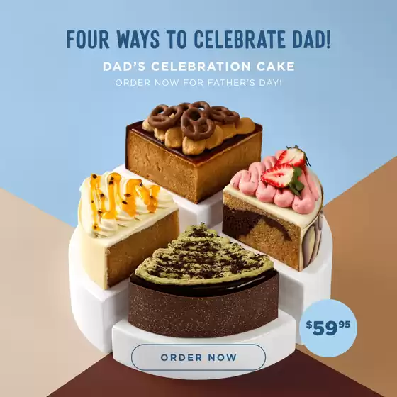 The Cheesecake Shop catalogue | Four Ways to Celebrate Dad! | 2026-09-01T00:00:00.000Z - 2026-09-30T00:00:00.000Z