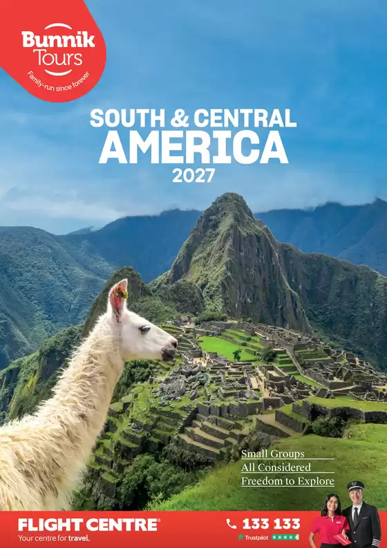 Flight Centre catalogue in Wallacia NSW | Bunnik Tours South & Central America 2027 | 2027-01-01T00:00:00.000Z - 2027-12-31T00:00:00.000Z