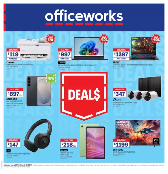 Officeworks catalogue | Deals 08/09 | 2026-09-08T00:00:00.000Z - 2026-09-22T00:00:00.000Z