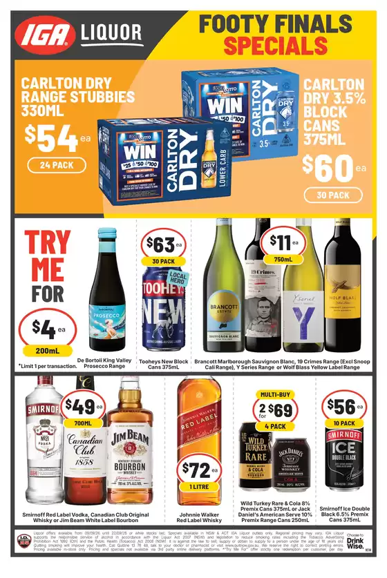 IGA Liquor catalogue | Footy Finals Specials 09/09 | 2026-09-09T00:00:00.000Z - 2026-09-22T00:00:00.000Z