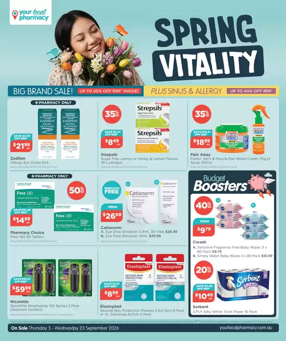 Your Local Pharmacy catalogue | Spring Vitality | 2026-09-03T00:00:00.000Z - 2026-09-23T00:00:00.000Z