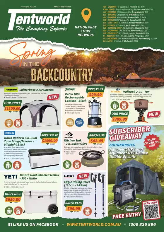 Tentworld catalogue | Spring In The Backcountry | 2026-09-04T00:00:00.000Z - 2026-10-01T00:00:00.000Z
