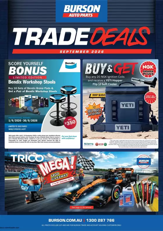 Burson Auto Parts catalogue | September Trade Deals | 2026-09-08T00:00:00.000Z - 2026-09-30T00:00:00.000Z