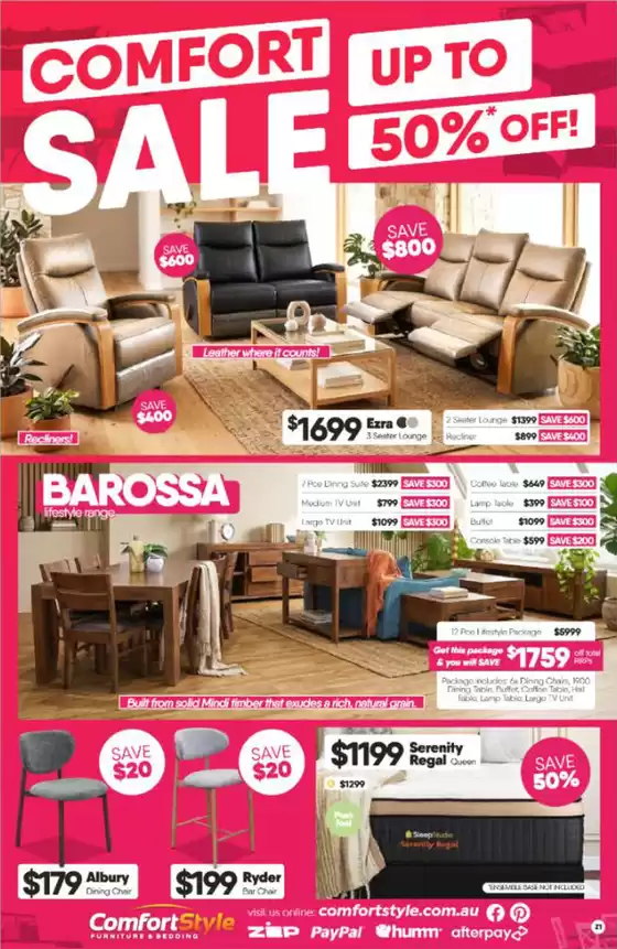 ComfortStyle Furniture & Bedding catalogue | Comfort Sale! | 2026-09-08T00:00:00.000Z - 2026-10-04T00:00:00.000Z