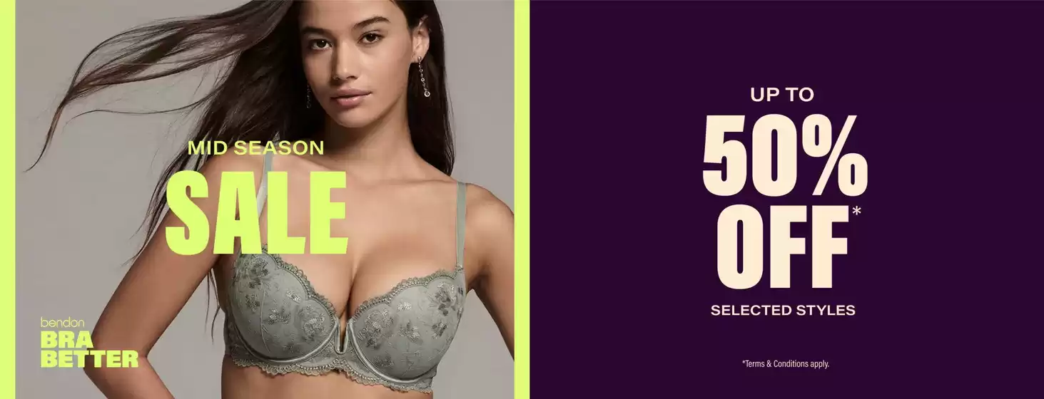 Bendon Lingerie Outlet catalogue | Mid Season Sale | 2026-09-08T00:00:00.000Z - 2026-09-20T00:00:00.000Z