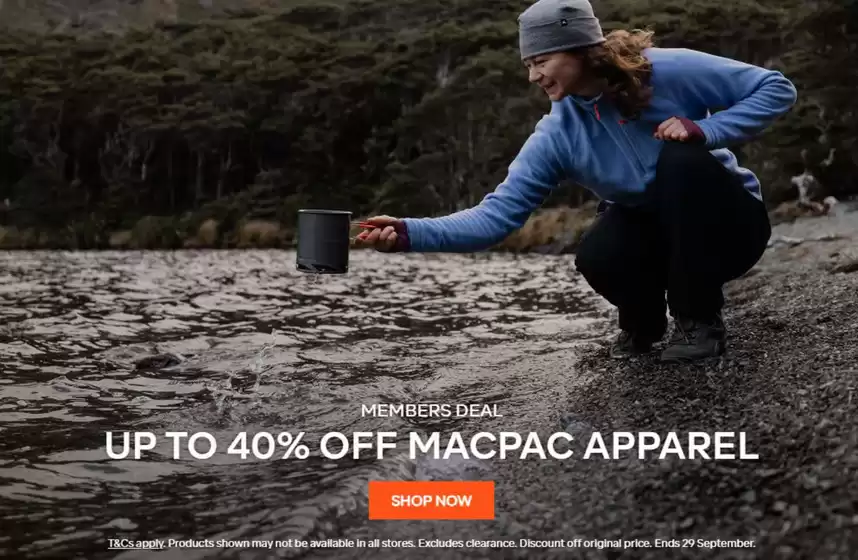 Macpac catalogue | Up To 40% Off | 2026-09-08T00:00:00.000Z - 2026-09-20T00:00:00.000Z