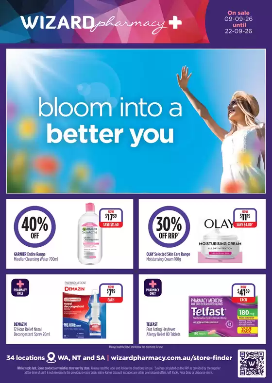 Wizard Pharmacy catalogue | Bloom Into A Better You | 2026-09-09T00:00:00.000Z - 2026-09-22T00:00:00.000Z