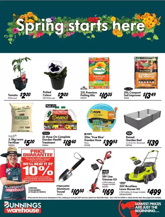 Bunnings Warehouse catalogue | Top deals for all customers | 2026-09-09T00:00:00.000Z - 2026-10-11T00:00:00.000Z