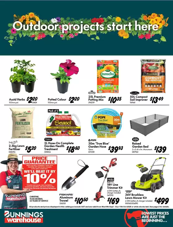 Bunnings Warehouse catalogue | Current bargains and offers | 2026-09-09T00:00:00.000Z - 2026-10-11T00:00:00.000Z
