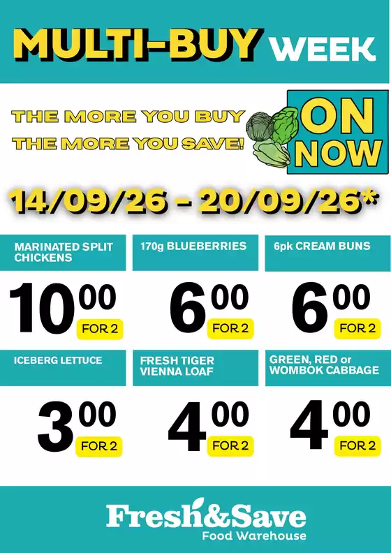 Fresh&Save catalogue | AD MULTI BUY WK 14 09 1 | 2026-09-14T00:00:00.000Z - 2026-09-20T00:00:00.000Z