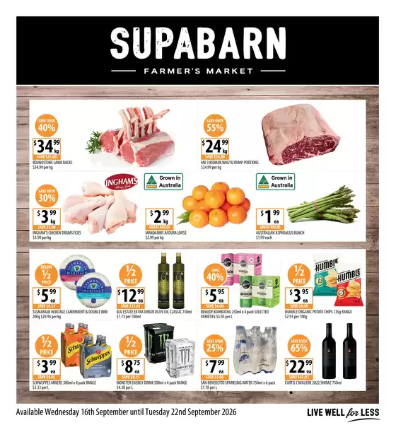 Supabarn catalogue | Weekly Specials 16/09 | 2026-09-16T00:00:00.000Z - 2026-09-22T00:00:00.000Z