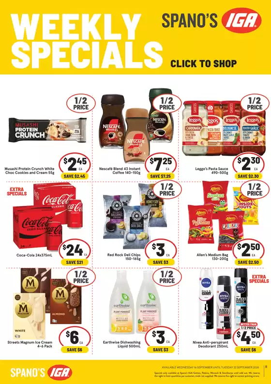 Spano’s IGA catalogue | Spano's Specials | 2026-09-16T00:00:00.000Z - 2026-09-22T00:00:00.000Z
