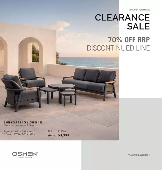 Osmen catalogue | Clearance Sale | 2026-09-14T00:00:00.000Z - 2026-10-14T00:00:00.000Z