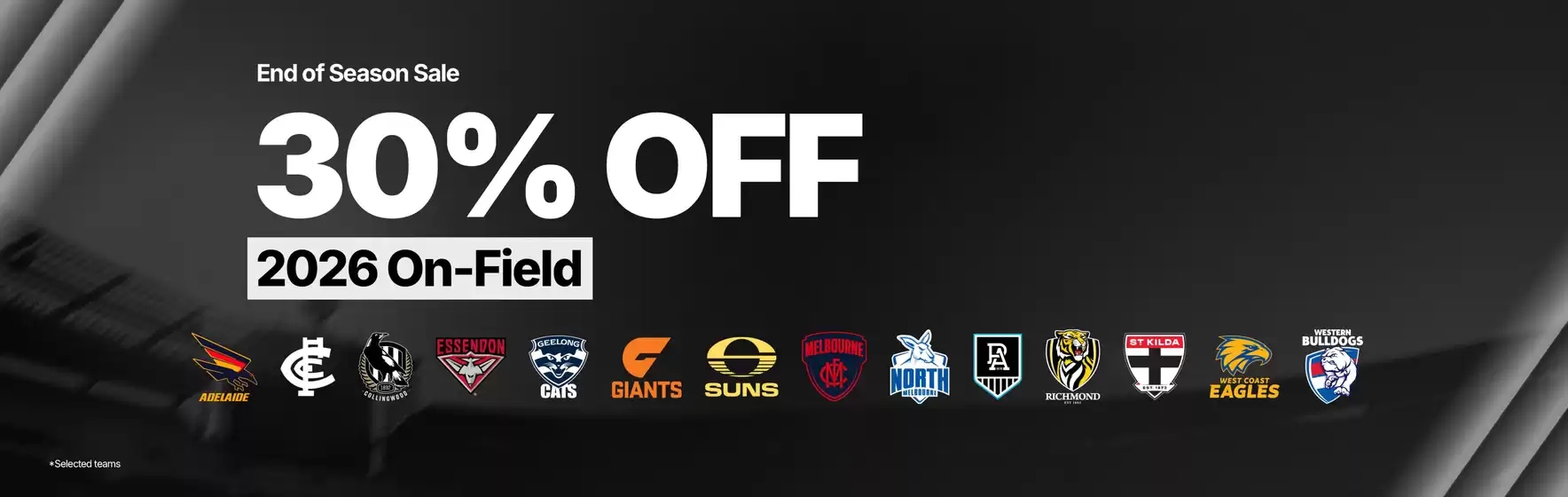 AFL Store catalogue | 30% Off | 2026-09-14T00:00:00.000Z - 2026-09-30T00:00:00.000Z