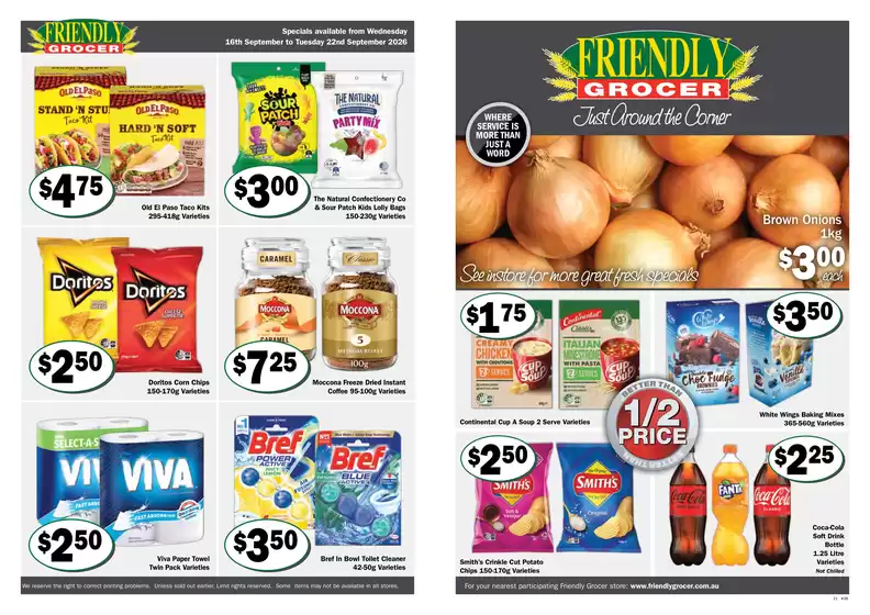 Friendly Grocer catalogue | Week 38 2026 catalogue zone 1 | 2026-09-16T00:00:00.000Z - 2026-09-22T00:00:00.000Z
