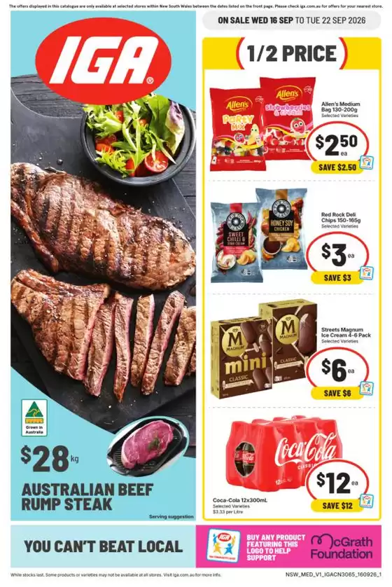 IGA catalogue | IGA 16/09 | 2026-09-16T00:00:00.000Z - 2026-09-22T00:00:00.000Z