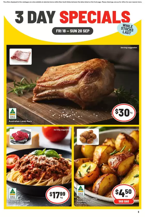 IGA catalogue in Cooranbong NSW | IGA 18/09 | 2026-09-18T00:00:00.000Z - 2026-09-20T00:00:00.000Z