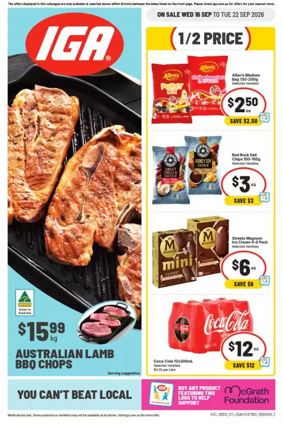 IGA catalogue in Tumbarumba NSW | IGA 16/09 | 2026-09-16T00:00:00.000Z - 2026-09-22T00:00:00.000Z