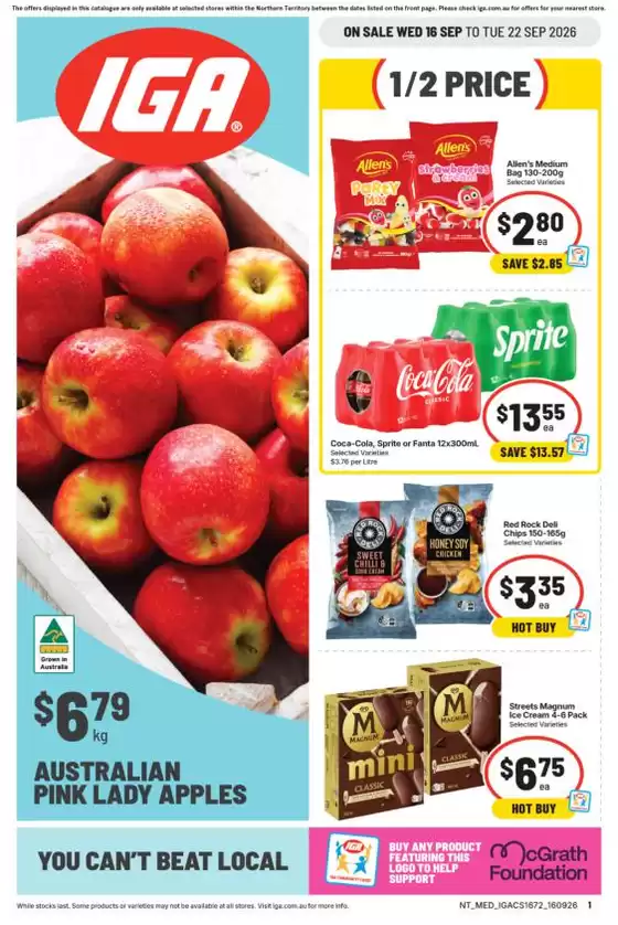 IGA catalogue in Howard Springs NT | IGA 16/09 | 2026-09-16T00:00:00.000Z - 2026-09-22T00:00:00.000Z