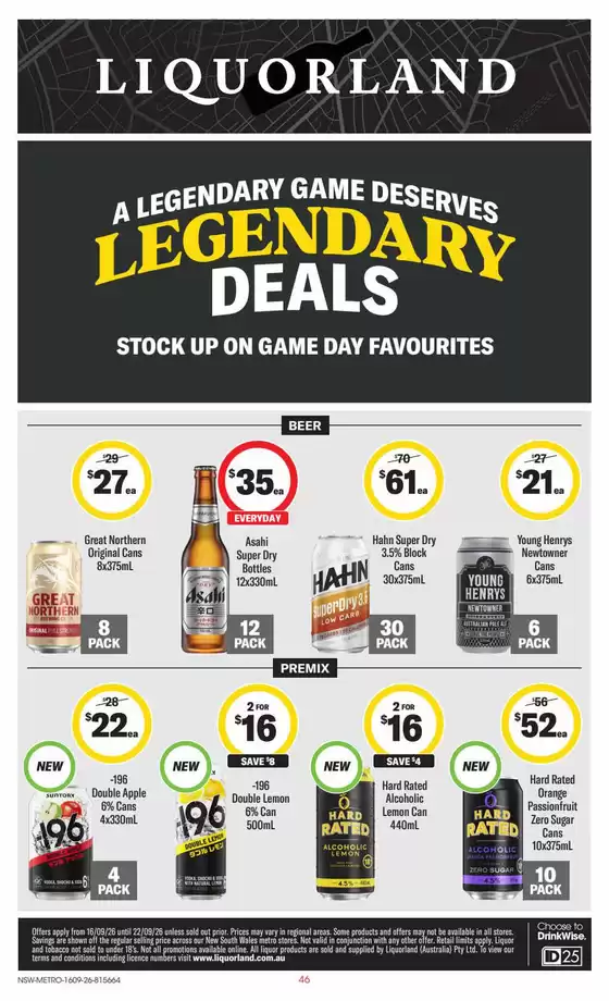 Liquorland catalogue | weekly Liquorland catalogue | 2026-09-16T00:00:00.000Z - 2026-09-22T00:00:00.000Z