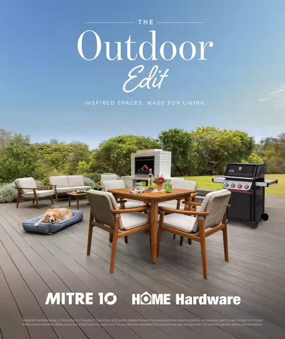 Mitre 10 catalogue | The Outdoor Edit | 2026-09-16T00:00:00.000Z - 2026-12-31T00:00:00.000Z