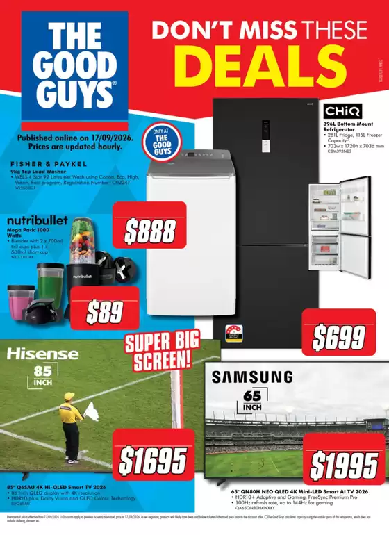 The Good Guys catalogue in Airlie Beach QLD | Don't Miss These Deals | 2026-09-18T00:00:00.000Z - 2026-09-23T00:00:00.000Z