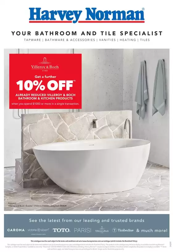 Harvey Norman catalogue in Byron Bay NSW | September Bathroom | 2026-09-09T00:00:00.000Z - 2026-09-27T00:00:00.000Z