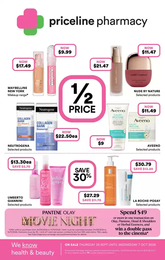 Priceline Pharmacy catalogue | Priceline Catalogue | 2026-09-24T00:00:00.000Z - 2026-10-07T00:00:00.000Z