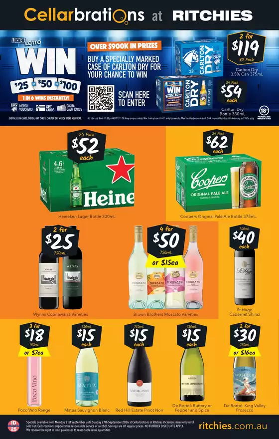 Ritchies catalogue in Geraldton WA | Cellarbrations Liquor Catalogue | 2026-09-21T00:00:00.000Z - 2026-09-27T00:00:00.000Z