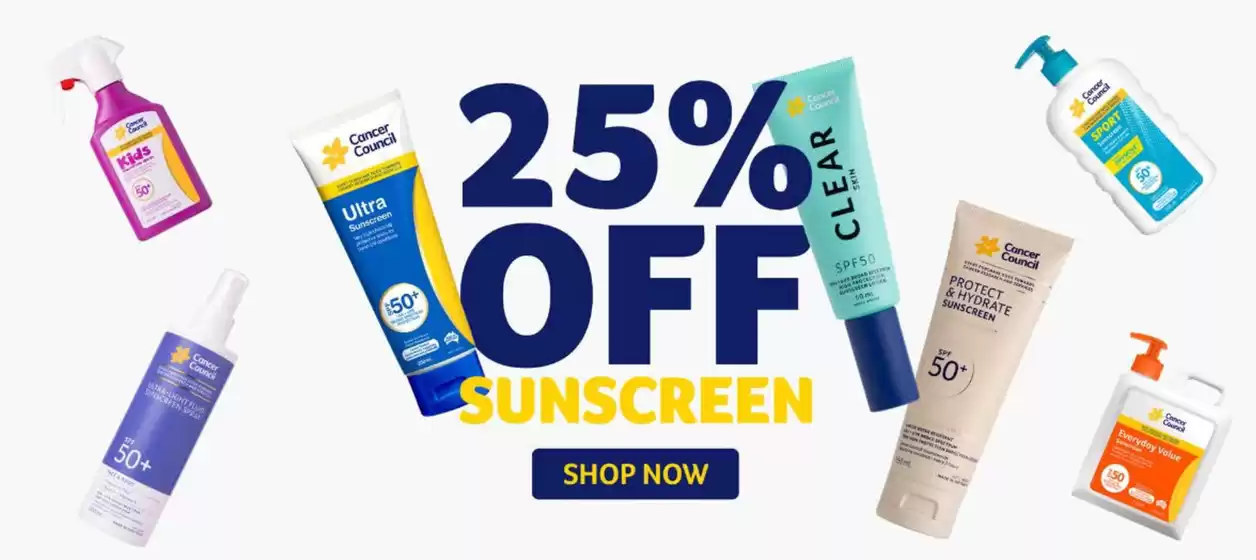 Cancer Council catalogue in Cranbrook WA | 25% Off Sunscreen | 2026-09-22T00:00:00.000Z - 2026-10-06T00:00:00.000Z