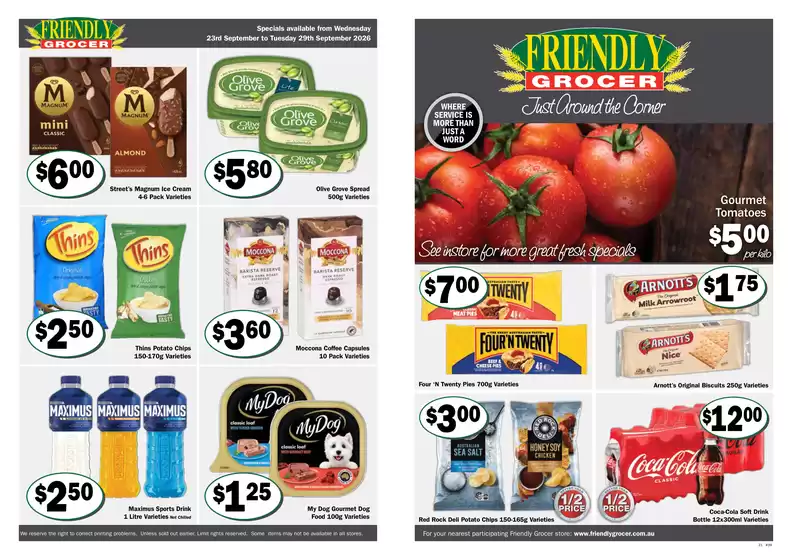 Friendly Grocer catalogue | Week 39 2026 catalogue zone 1 | 2026-09-23T00:00:00.000Z - 2026-09-29T00:00:00.000Z