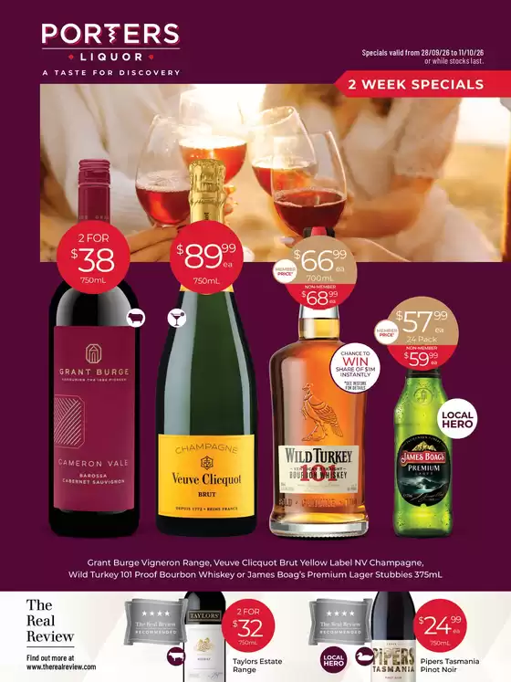Porters catalogue | 2 Week Special | 2026-09-28T00:00:00.000Z - 2026-10-11T00:00:00.000Z
