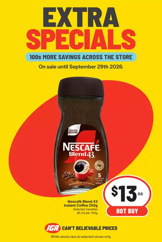 SUPA VALU IGA catalogue | Supa Big Deals This Week | 2026-09-24T00:00:00.000Z - 2026-09-29T00:00:00.000Z