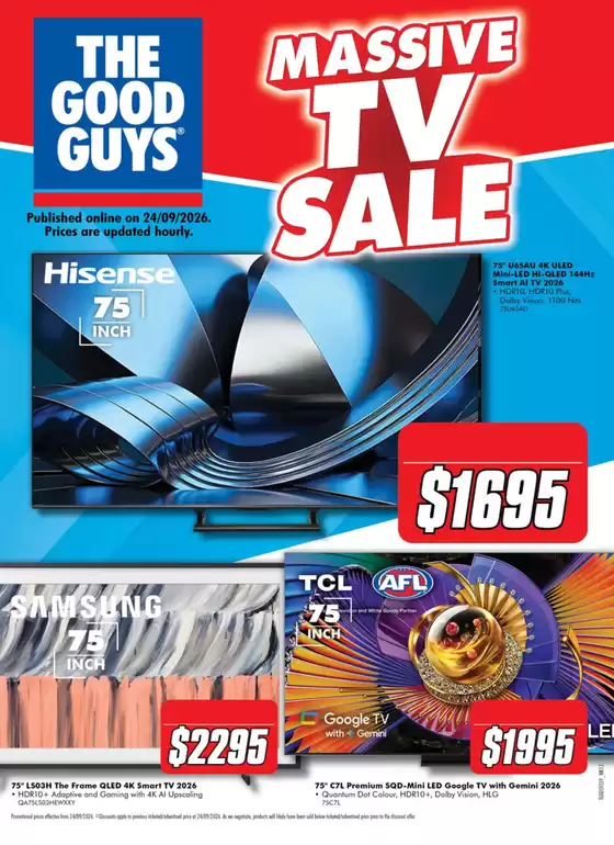 The Good Guys catalogue | Massive TV Sale | 2026-09-25T00:00:00.000Z - 2026-10-08T00:00:00.000Z