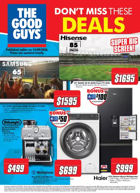 The Good Guys catalogue | Don't Miss These Deals | 2026-09-25T00:00:00.000Z - 2026-10-08T00:00:00.000Z