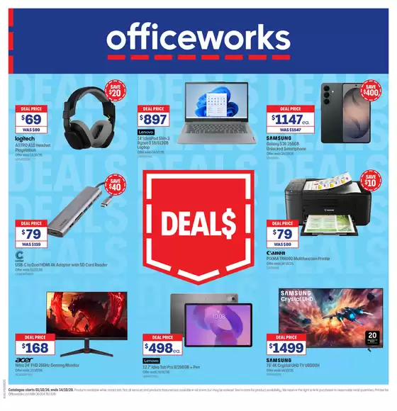 Officeworks catalogue | Deals 1/10 | 2026-10-01T00:00:00.000Z - 2026-10-15T00:00:00.000Z